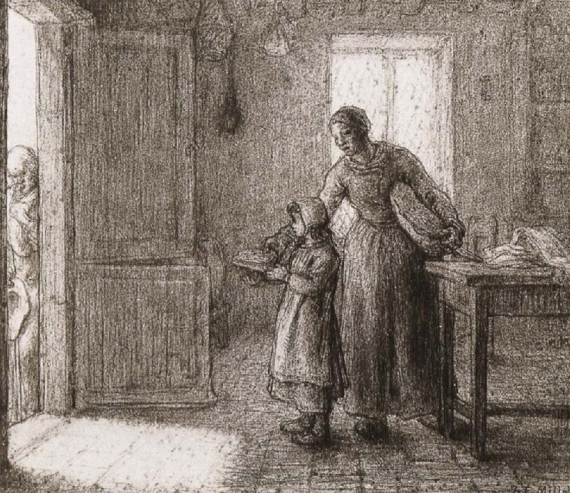 Jean Francois Millet Beggar china oil painting image